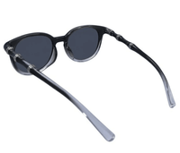 Polarized Roman Round Frame Sunglasses - Multi Black