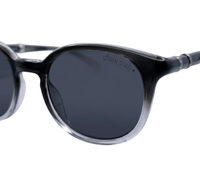 Polarized Roman Round Frame Sunglasses - Multi Black