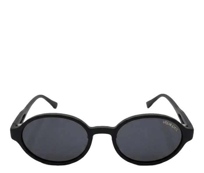 Polarized Mason Round Frame Sunglasses - Black Black