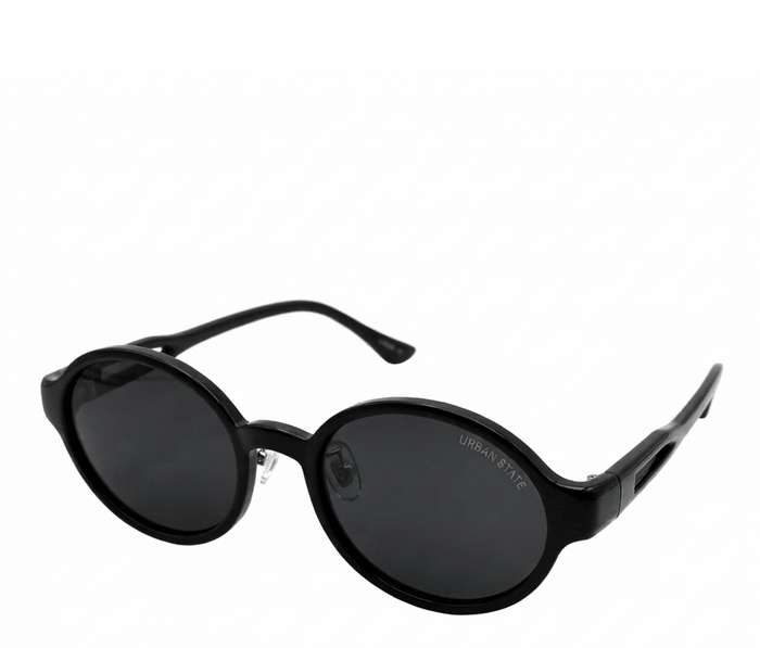 Polarized Mason Round Frame Sunglasses - Black Black