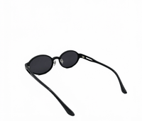 Polarized Mason Round Frame Sunglasses - Black Black