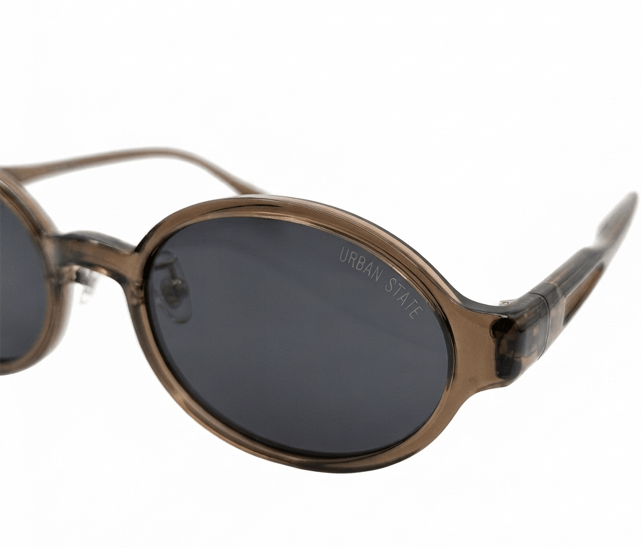 Polarized Mason Round Frame Sunglasses - Black Brown