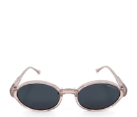 Polarized Mason Round Frame Sunglasses - Black Clear