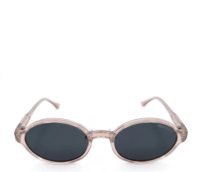 Polarized Mason Round Frame Sunglasses - Black Clear