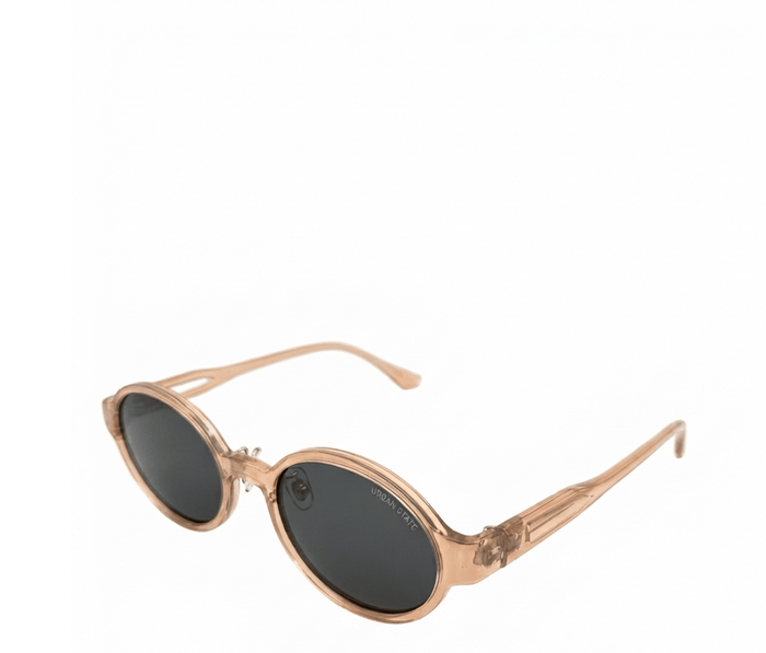 Polarized Mason Round Frame Sunglasses - Black Clear