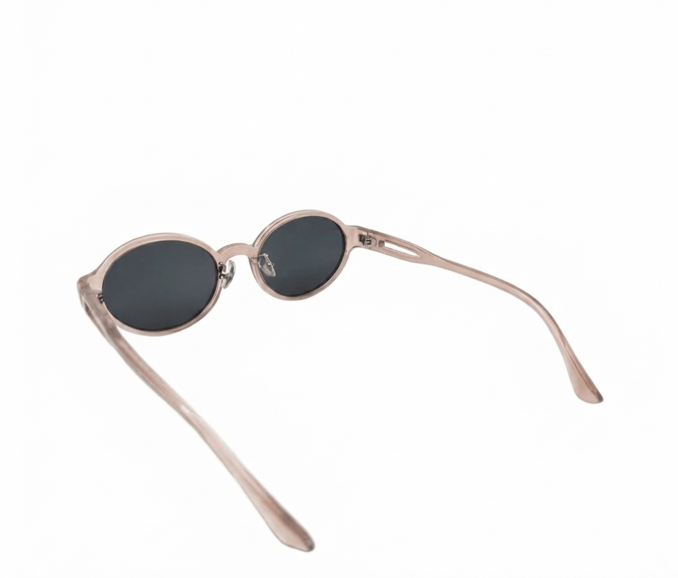 Polarized Mason Round Frame Sunglasses - Black Clear
