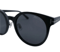 Polarized Cosmo Round Frame Sunglasses - Black Black