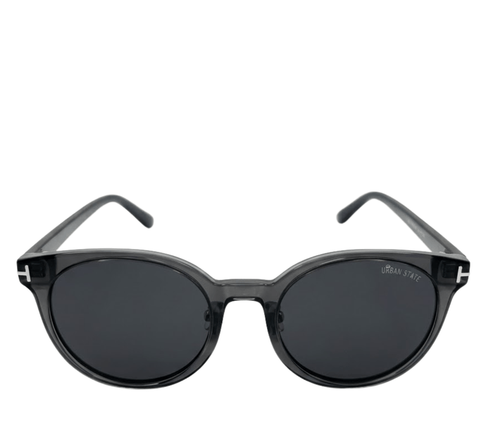 Polarized Cosmo Round Frame Sunglasses - Black Clear