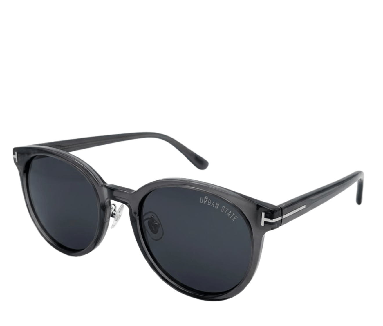 Polarized Cosmo Round Frame Sunglasses - Black Clear