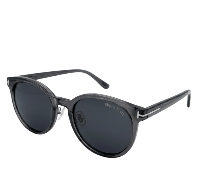 Polarized Cosmo Round Frame Sunglasses - Black Clear