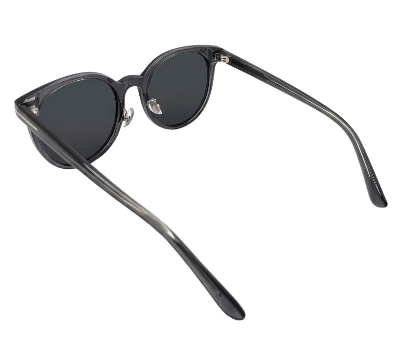 Polarized Cosmo Round Frame Sunglasses - Black Clear