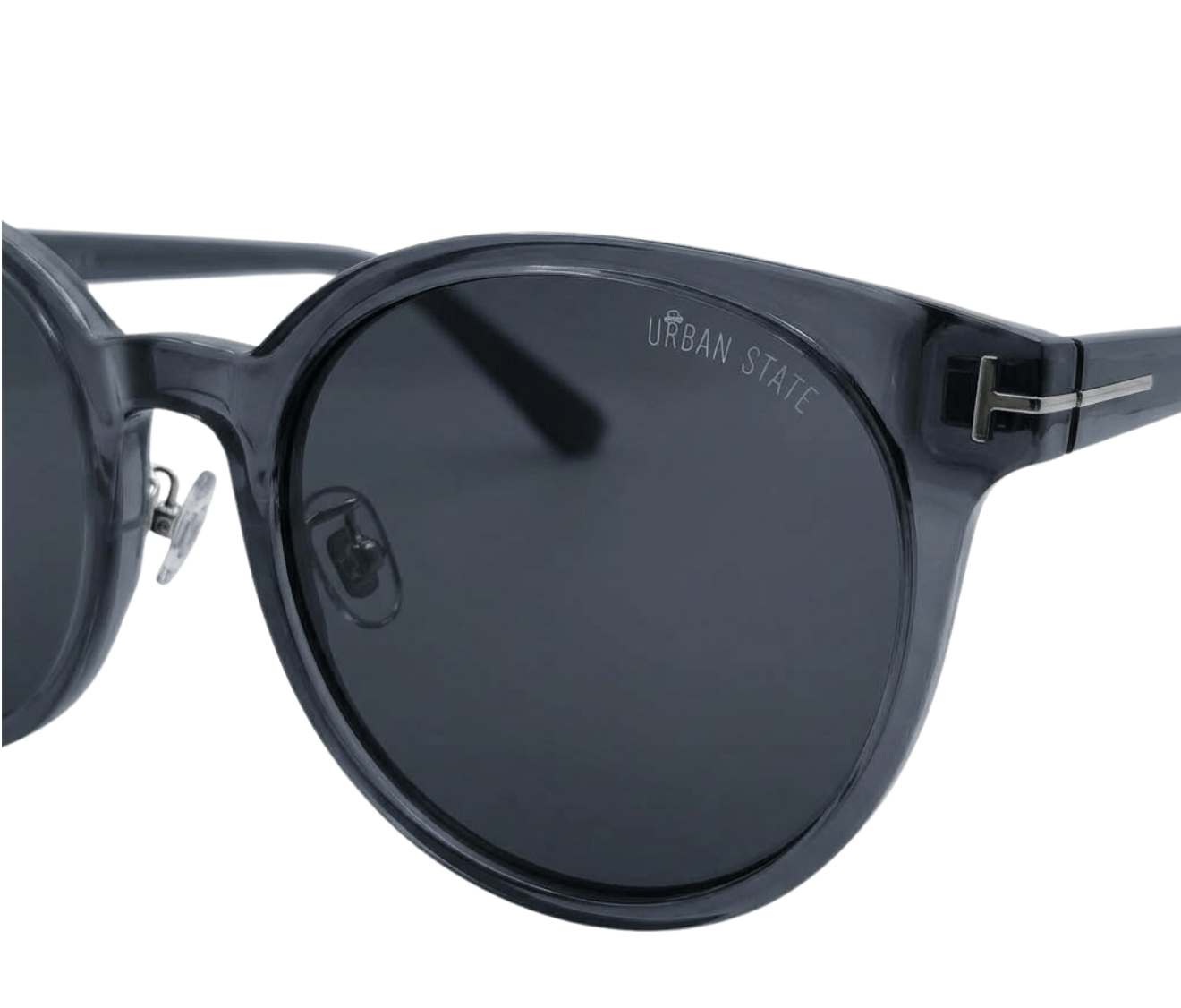 Polarized Cosmo Round Frame Sunglasses - Black Clear