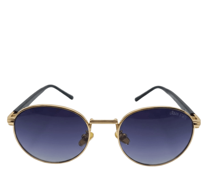 Polarized Regent Round Frame Sunglasses - Black Gold