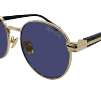 Polarized Regent Round Frame Sunglasses - Black Gold