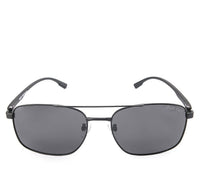 Polarized Metal Frame Modern Aviator Sunglasses - Black Black