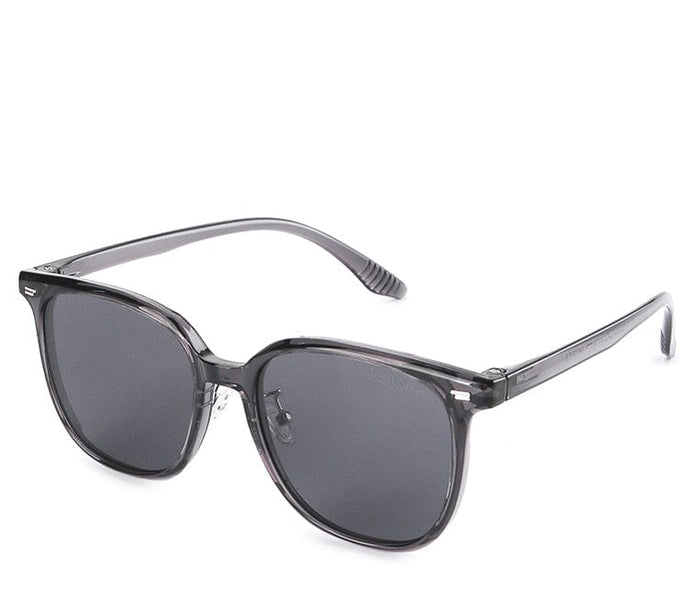 Polarized Plastic Frame Classic Square Sunglasses - Black Glossy