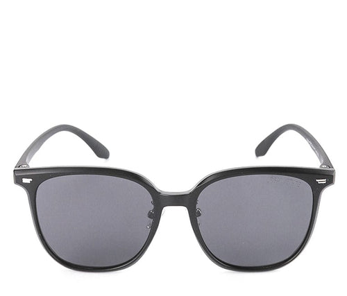 Polarized Plastic Frame Classic Square Sunglasses - Black Matte