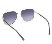 Polarized Metal Frame Modern Square Sunglasses - Multi Gold