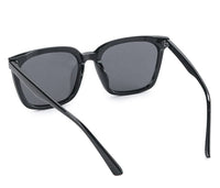 Plastic Frame Candy Square Sunglasses - Black Black