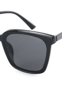 Plastic Frame Candy Square Sunglasses - Black Black
