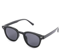 Plastic Frame Retro Fashion Sunglasses - Black Black