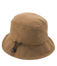 Poly Bucket Hat with String -  Brown