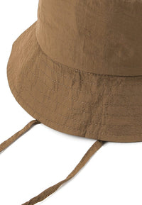 Poly Bucket Hat with String -  Brown