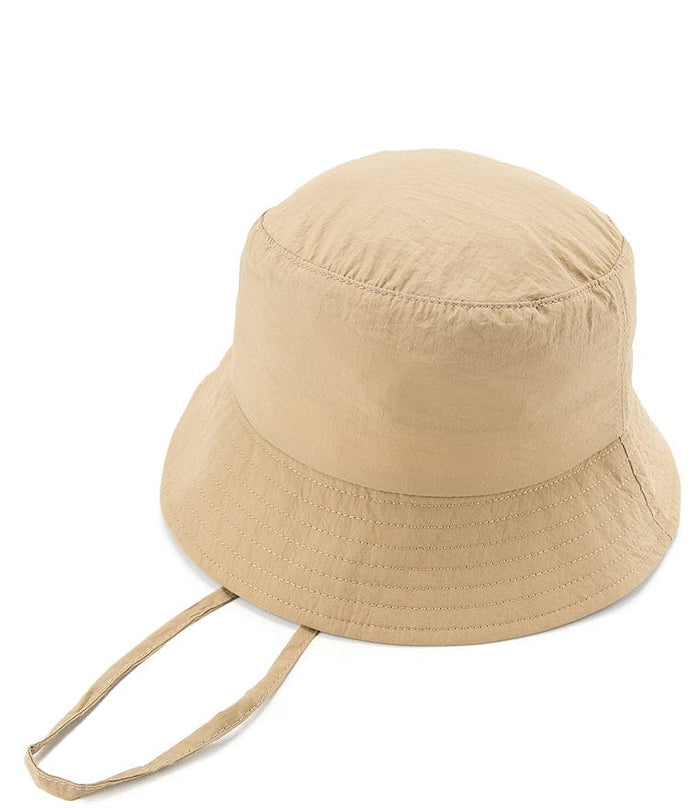 Poly Bucket Hat with String -  Beige