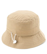 Poly Bucket Hat with String -  Beige