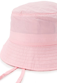 Poly Bucket Hat with String -  Pink