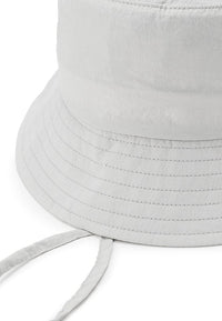 Poly Bucket Hat with String -  Grey