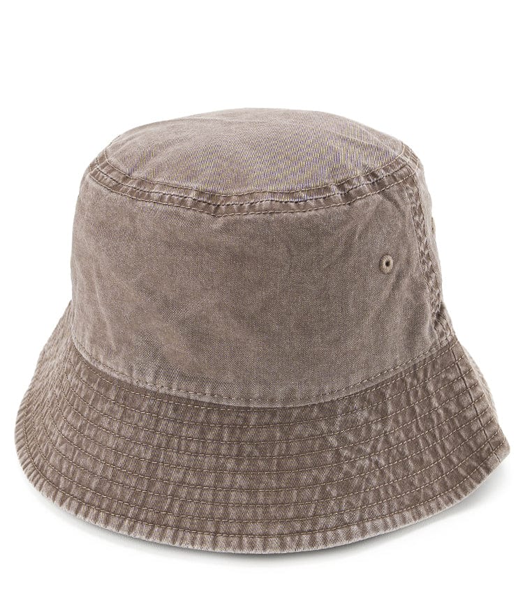 Washed Bucket Hat - Brown