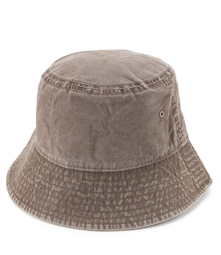 Washed Bucket Hat - Brown