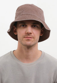 Washed Bucket Hat - Brown