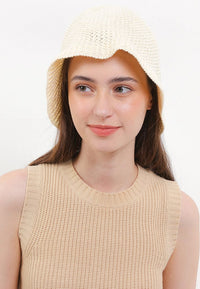 Crochet Bucket Hat - Cream