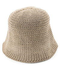 Crochet Bucket Hat - Beige