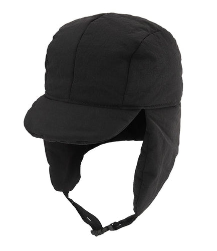Waterproof Ear Flap Bucket Hat - Black