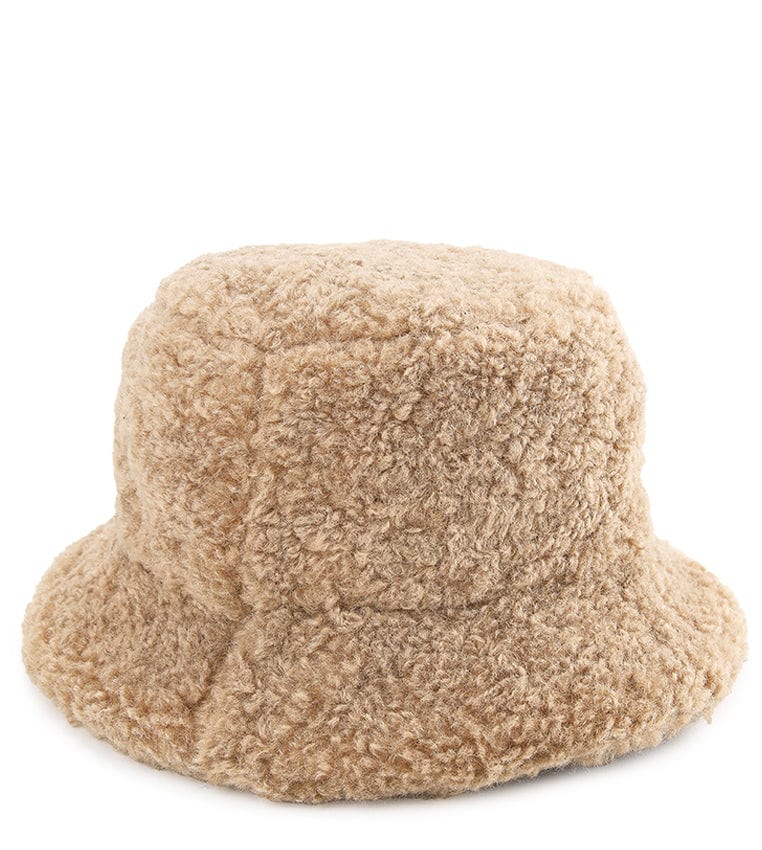 Fuzzy Bucket Hat - Brown