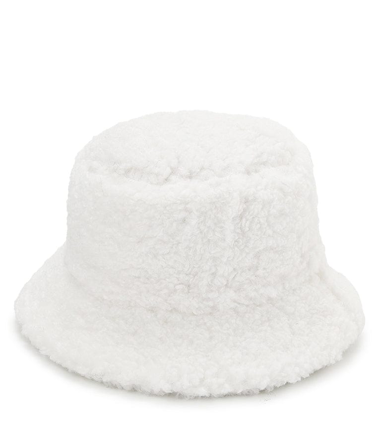 Fuzzy Bucket Hat - White