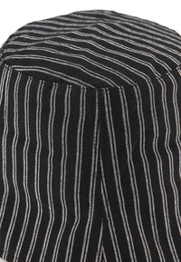 Striped Bucket Hat - Black