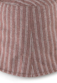 Striped Bucket Hat - Brown