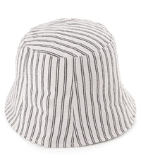 Striped Bucket Hat - Cream