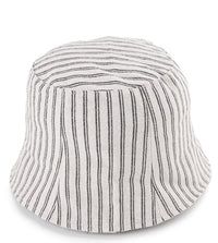 Striped Bucket Hat - Cream