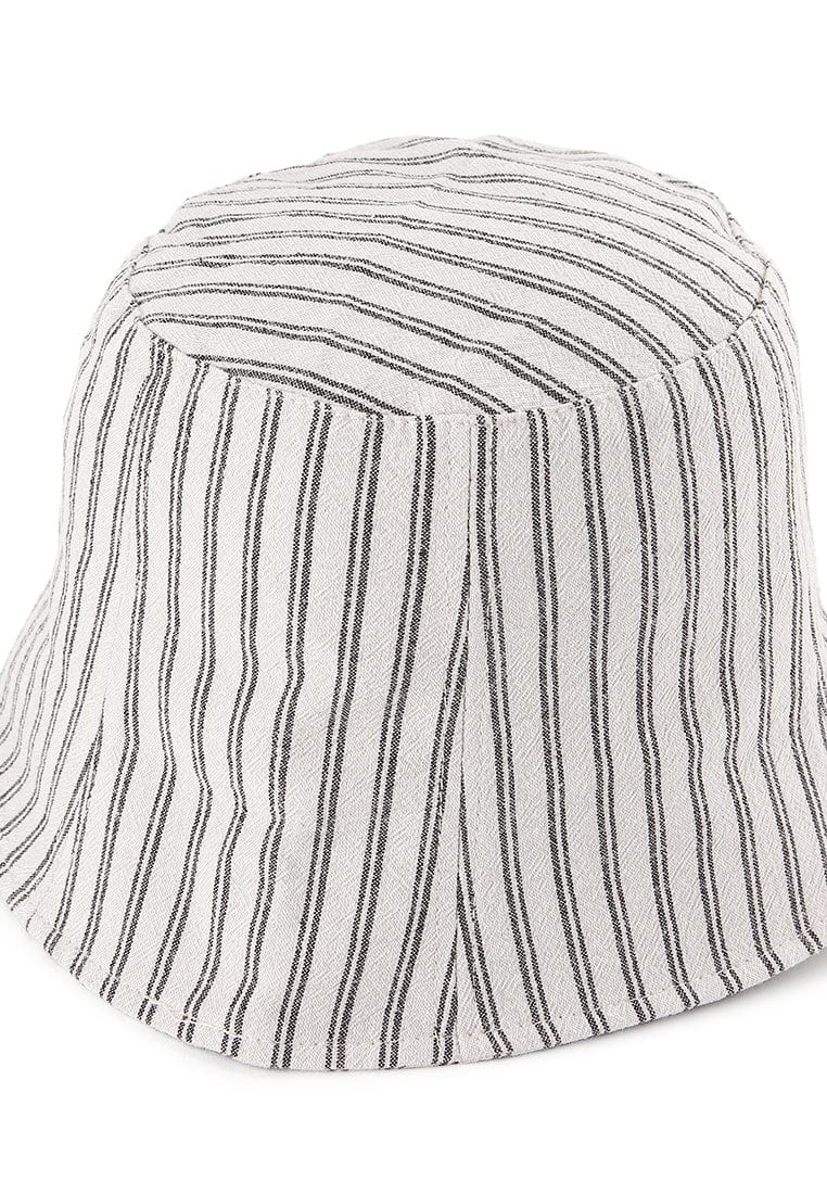 Striped Bucket Hat - Cream