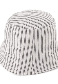 Striped Bucket Hat - Cream