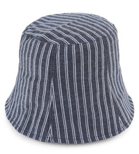 Striped Bucket Hat - Navy