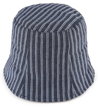 Striped Bucket Hat - Navy
