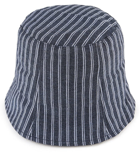 Striped Bucket Hat - Navy