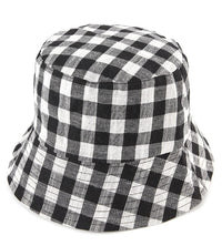 Checkered Bucket Hat - Black