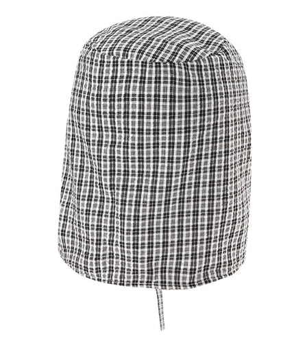 Plaid Strapback  Bucket Hat - Black